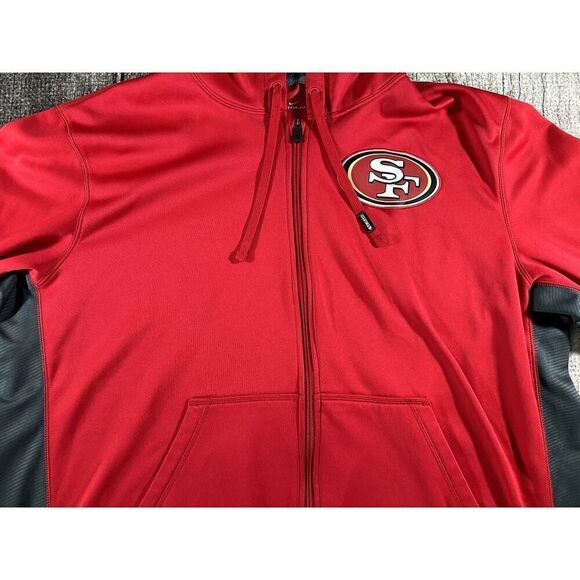 Nike Mens Dry Fit 49ers Hoodie XXL On Field Apparel Therma Fit NFL Red - Picture 3 of 12
